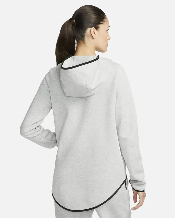 Women Nike Hoodies And Sweatshirts Sportswear Tech Fleece OG Dark Grey Heatherblack