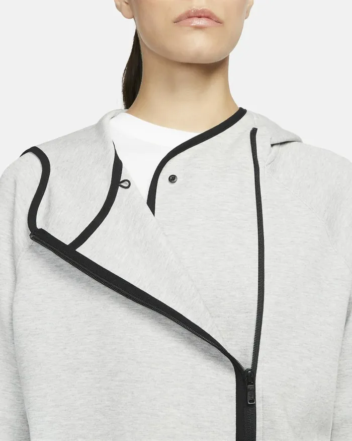 Women Nike Hoodies And Sweatshirts Sportswear Tech Fleece OG Dark Grey Heatherblack