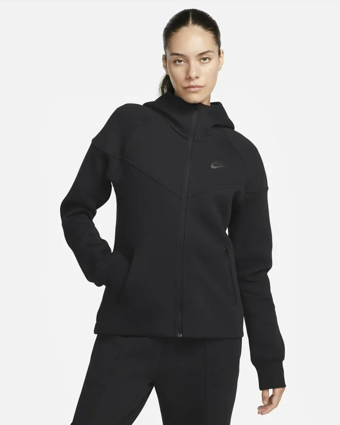 Women Nike Jackets Sportswear Tech Fleece Windrunner Blackblack