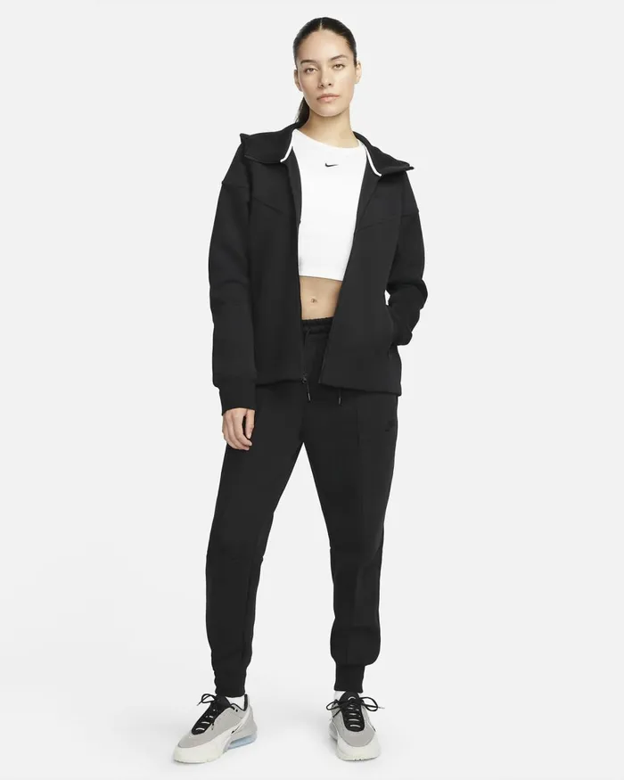 Women Nike Jackets Sportswear Tech Fleece Windrunner Blackblack