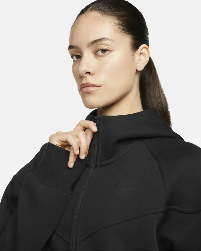 Women Nike Jackets Sportswear Tech Fleece Windrunner Blackblack