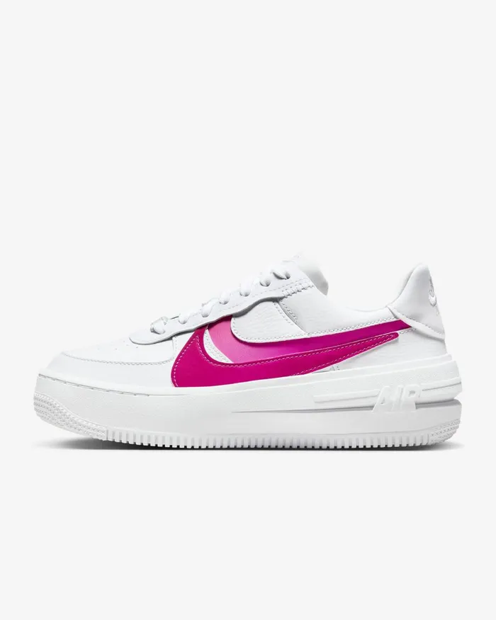 Women Nike Lifestyle Air Force 1 PLTAFORM Whitefireberryfierce Pink