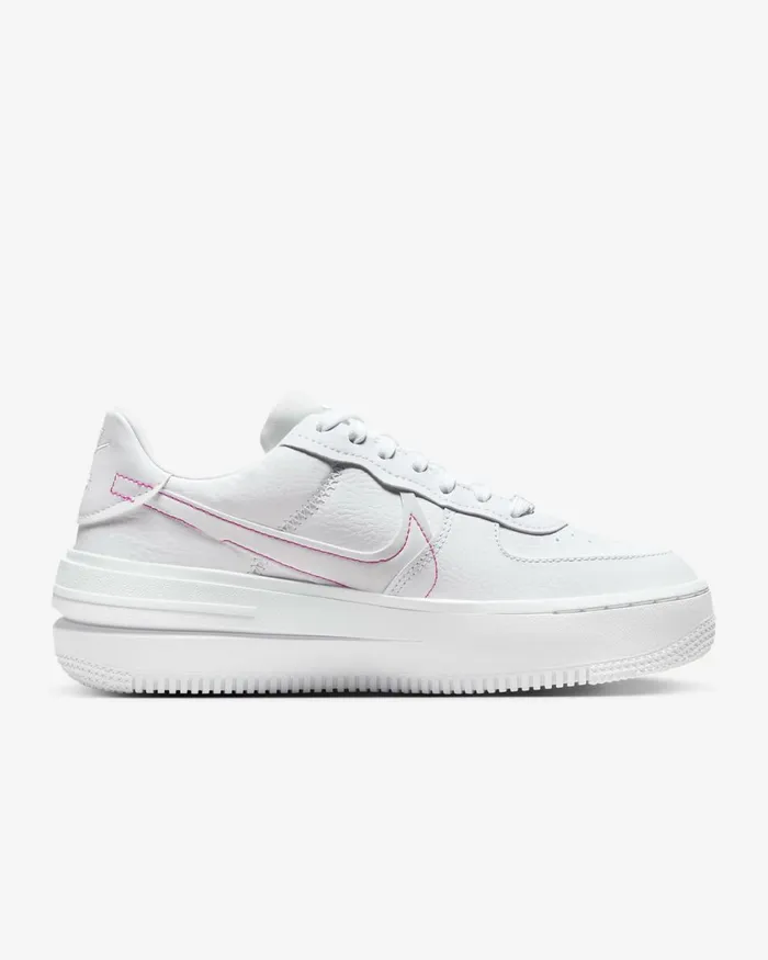 Women Nike Lifestyle Air Force 1 PLTAFORM Whitefireberryfierce Pink