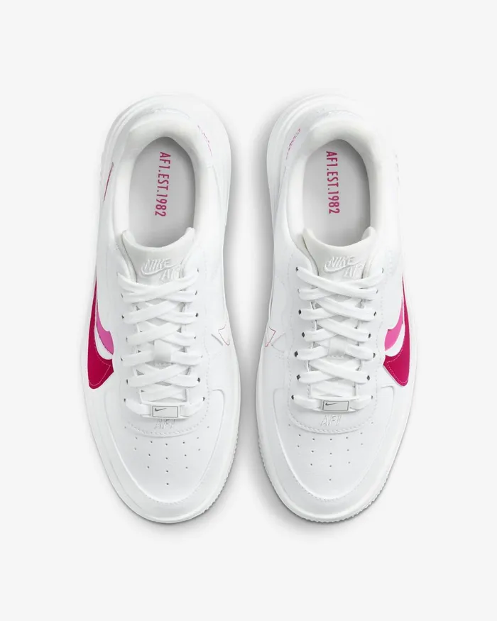 Women Nike Lifestyle Air Force 1 PLTAFORM Whitefireberryfierce Pink