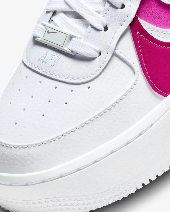 Women Nike Lifestyle Air Force 1 PLTAFORM Whitefireberryfierce Pink