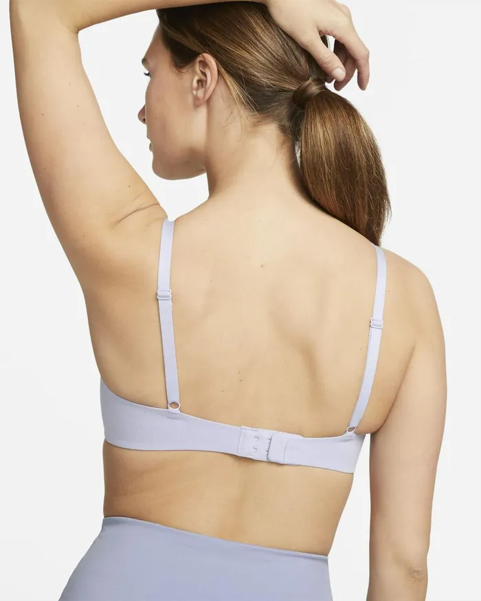 Women Nike Sports Bras Alate Minimalist Oxygen Purplestone Mauvewhite