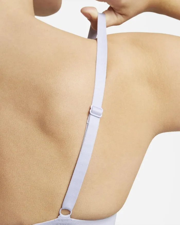 Women Nike Sports Bras Alate Minimalist Oxygen Purplestone Mauvewhite