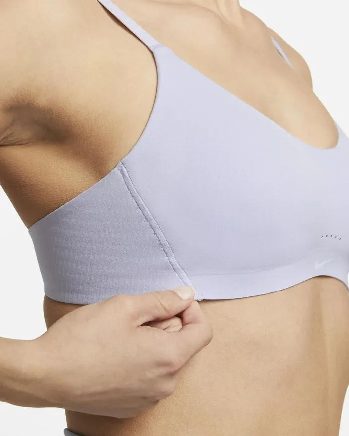 Women Nike Sports Bras Alate Minimalist Oxygen Purplestone Mauvewhite