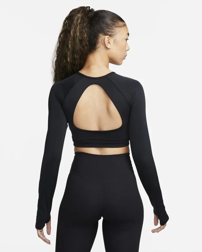 Women Nike Sports Bras Crop Top Blackwhite