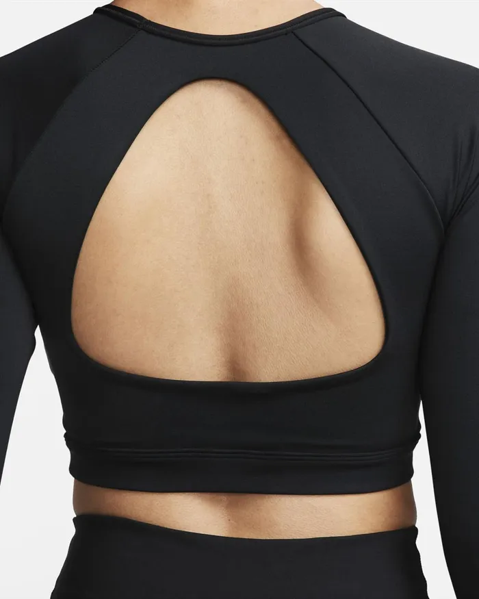 Women Nike Sports Bras Crop Top Blackwhite