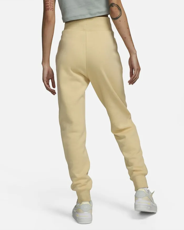Women Nike Trousers Sportswear Phoenix Fleece Pale Vanillablack