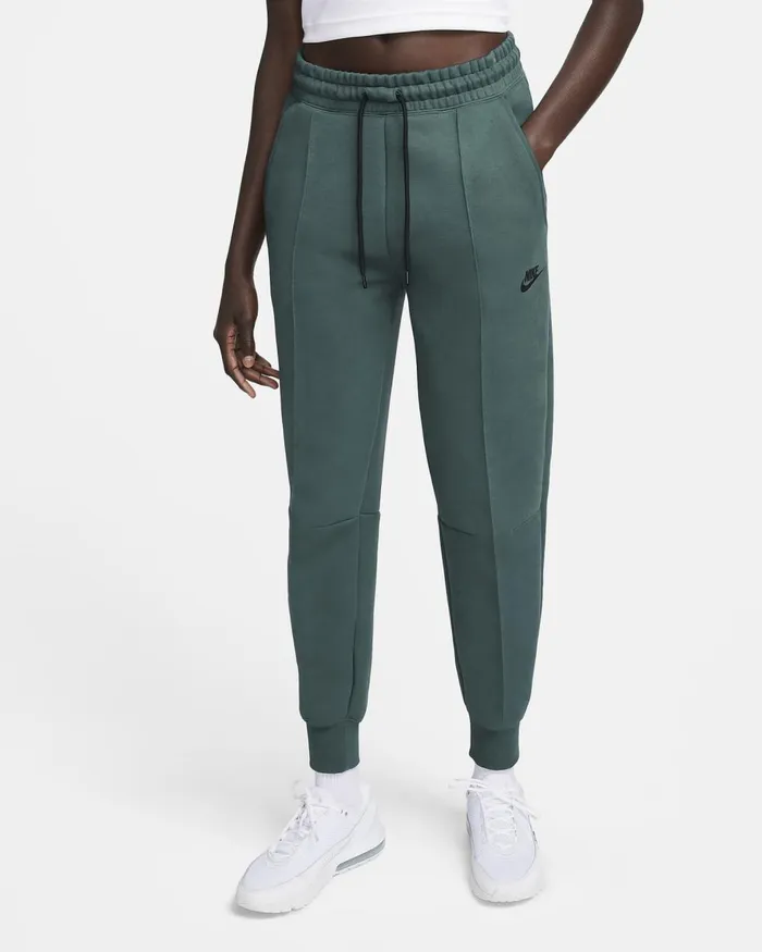 Women Nike Trousers Sportswear Tech Fleece Deep Jungleblack