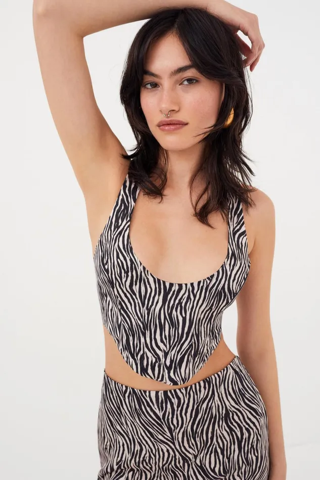 Women Nomi Corset Top Black For Love and Lemons Tops