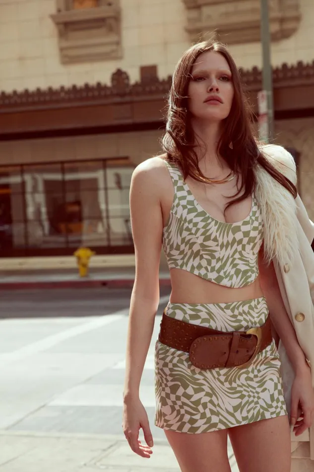 Women Nomi Corset Top Green For Love and Lemons Tops Women Nomi Corset Top Green For Love and Lemons Tops