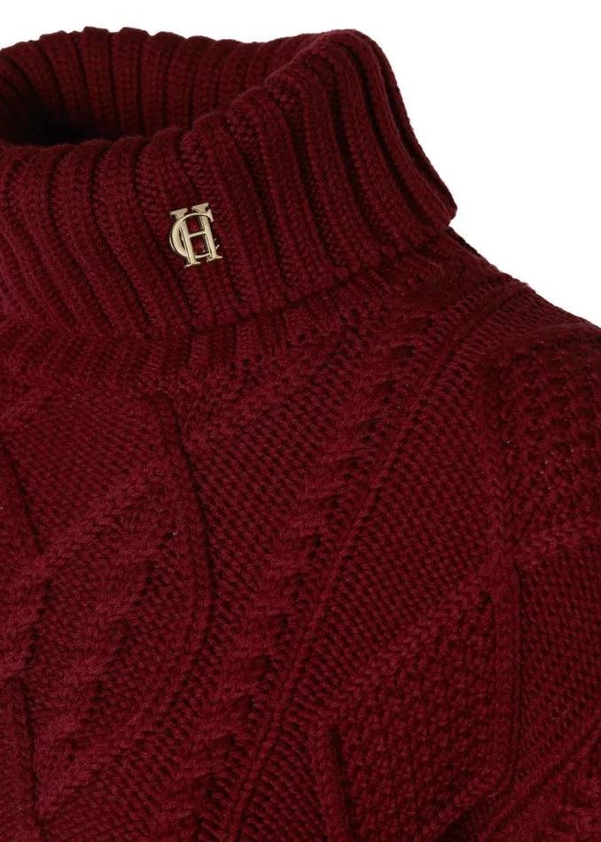 Women Noveli Cable Knit Wine Holland Cooper Knitwear