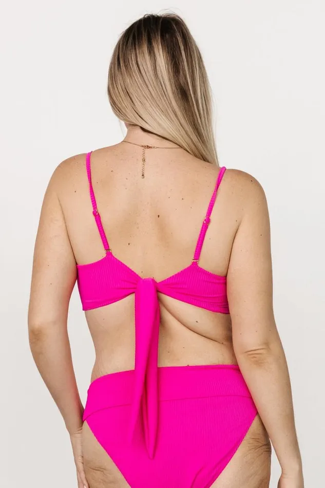 Women Oakland Ribbed Bikini Top Pink Baltic Born Bikini