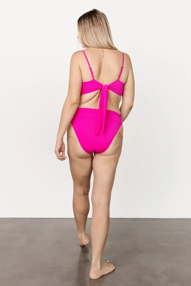 Women Oakland Ribbed Bikini Top Pink Baltic Born Bikini