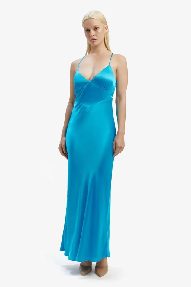Women Occasion Dresses Bardot Madelyn Midi Slip Dress In Marine Marine