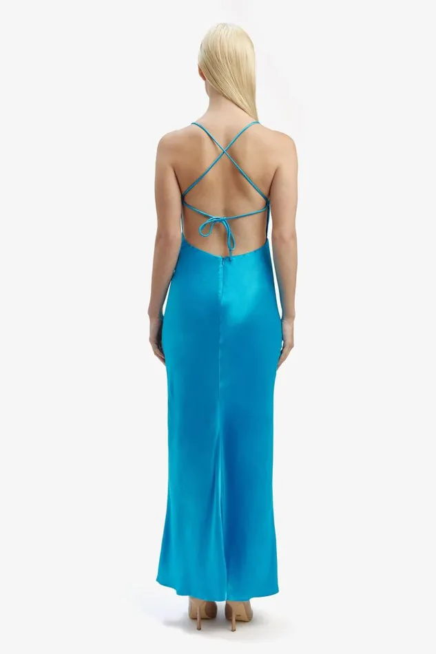 Women Occasion Dresses Bardot Madelyn Midi Slip Dress In Marine Marine