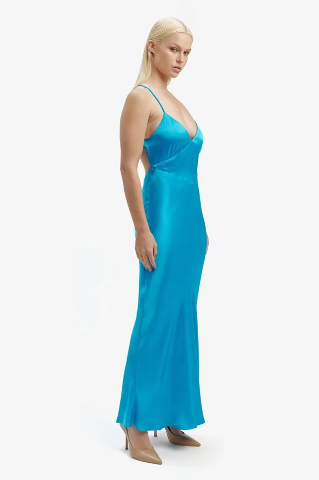Women Occasion Dresses Bardot Madelyn Midi Slip Dress In Marine Marine