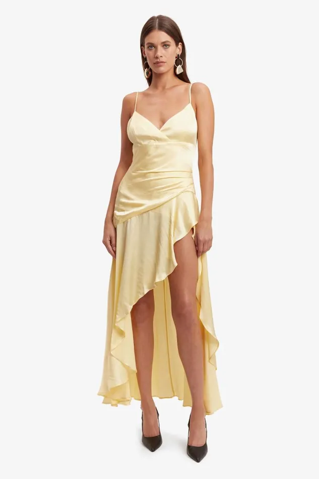 Women Occasion Dresses Bardot Sorella Midi Dress In Canary Yellow Canary Yellow