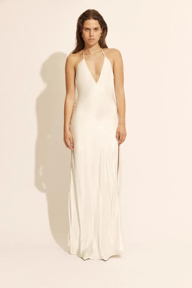 Women Occasion Dresses Bardot Yve Halter Dress In Orchid White Orchid White