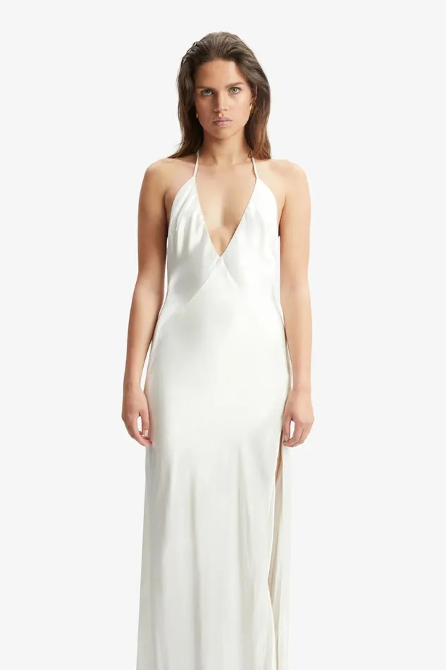 Women Occasion Dresses Bardot Yve Halter Dress In Orchid White Orchid White