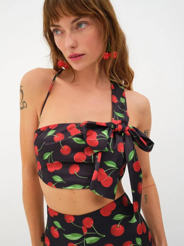 Women Ophelia Crop Top Black For Love and Lemons Tops Women Ophelia Crop Top Black For Love and Lemons Tops