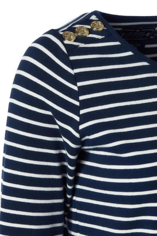 Women Padstow Long Sleeve Crew Neck Tee Ink Navy Natural Stripe Holland Cooper Tops Women Padstow Long Sleeve Crew Neck Tee Ink Navy Natural Stripe Holland Cooper Tops
