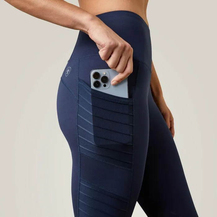 Women Pants and Shorts Ariat Eos Moto Knee Patch Tight Navy