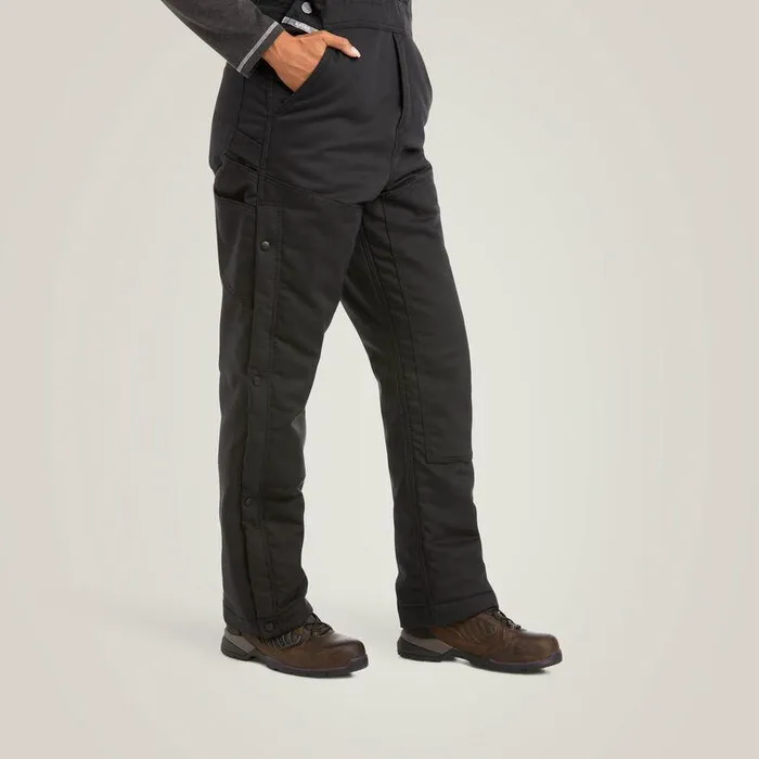 Women Pants and Shorts Ariat Rebar DuraCanvas Stretch Insulated Bib Black Women Pants and Shorts Ariat Rebar DuraCanvas Stretch Insulated Bib Black