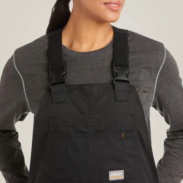 Women Pants and Shorts Ariat Rebar DuraCanvas Stretch Insulated Bib Black Women Pants and Shorts Ariat Rebar DuraCanvas Stretch Insulated Bib Black
