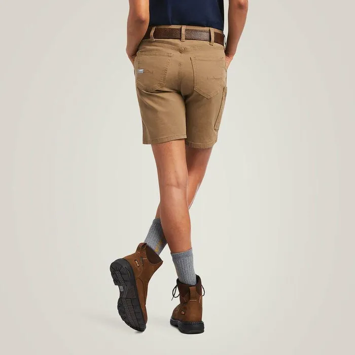 Women Pants and Shorts Ariat Rebar DuraStretch Made Tough Short Field Khaki Women Pants and Shorts Ariat Rebar DuraStretch Made Tough Short Field Khaki