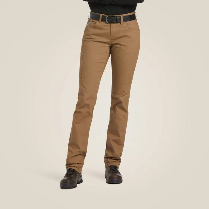Women Pants and Shorts Ariat Rebar DuraStretch Made Tough Straight Leg Pant Field Khaki
