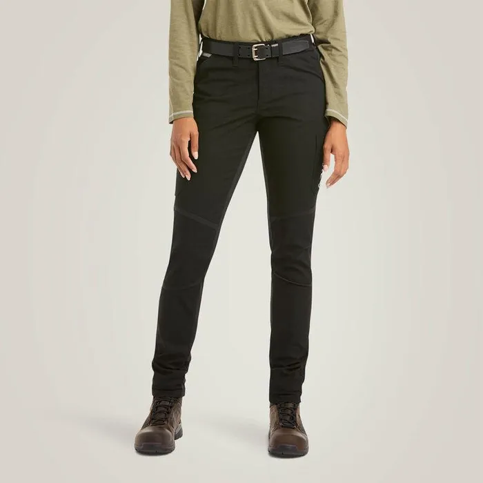 Women Pants and Shorts Ariat Rebar DuraStretch Ripstop Cargo Straight Leg Pant Black