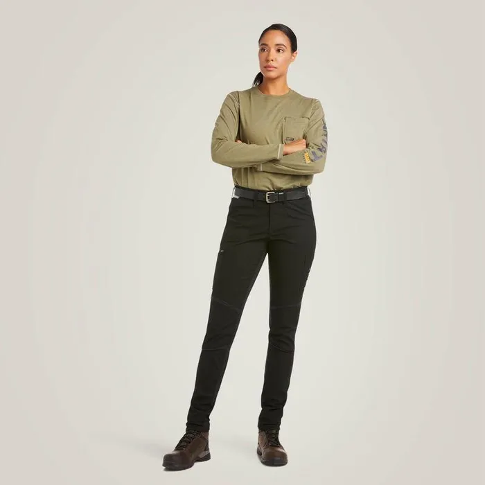 Women Pants and Shorts Ariat Rebar DuraStretch Ripstop Cargo Straight Leg Pant Black Women Pants and Shorts Ariat Rebar DuraStretch Ripstop Cargo Straight Leg Pant Black