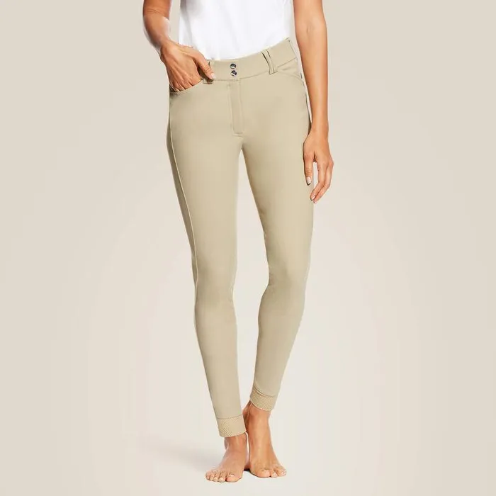 Women Pants and Shorts Ariat Tri Factor EQ Grip Knee Patch Breech Tan