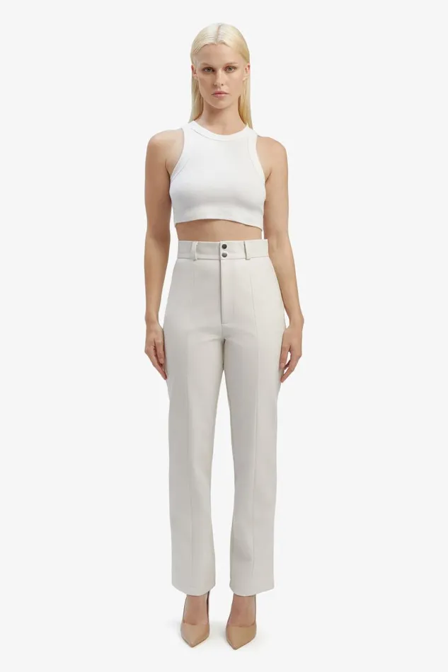 Women Pants Bardot Cleo Vegan Leather Pant In Ivory Ivory Women Pants Bardot Cleo Vegan Leather Pant In Ivory Ivory