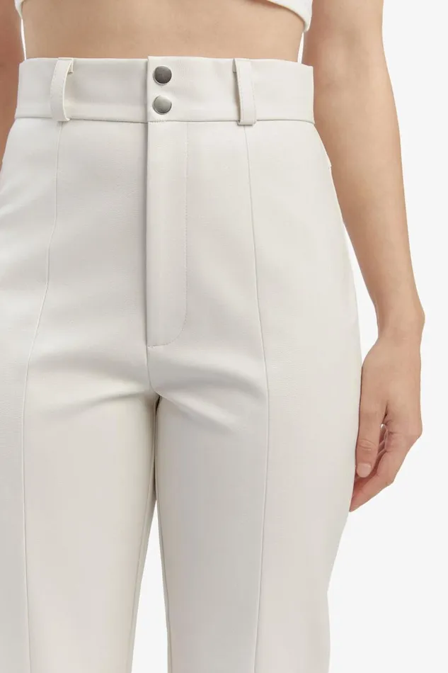 Women Pants Bardot Cleo Vegan Leather Pant In Ivory Ivory Women Pants Bardot Cleo Vegan Leather Pant In Ivory Ivory