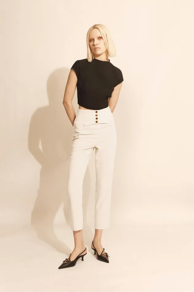 Women Pants Bardot Corset Pant In Orchid White Orchid White