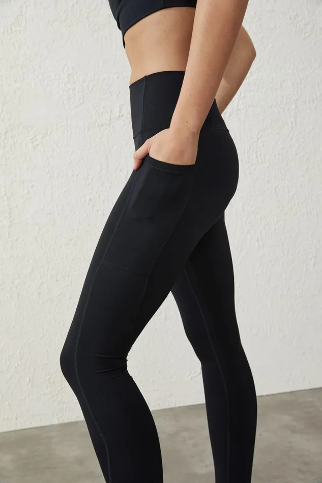 Women Pants Cotton On Ultimate Booty Pocket Full Length Tight Black
