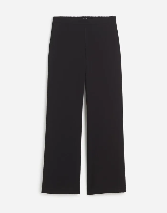 Women Pants Madewell PullOn Straight Pants In Crepe True Black