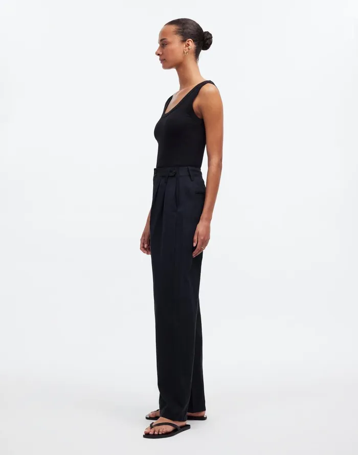 Women Pants Madewell The Harlow WideLeg Pant True Black
