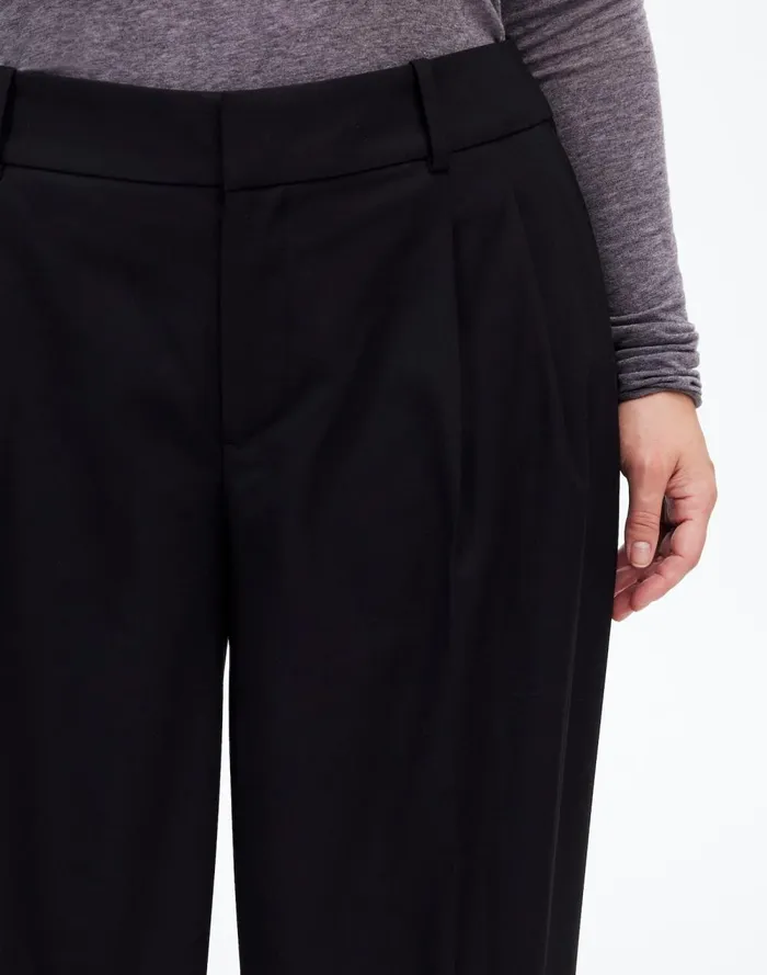 Women Pants Madewell The Plus Harlow SuperwideLeg Trouser In Flannel Black