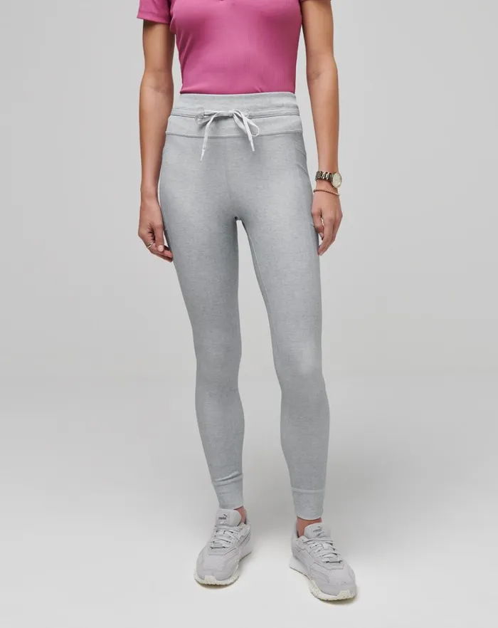 Women Pants TravisMathew MOVEKNIT TIE LEGGING Heather Light Grey
