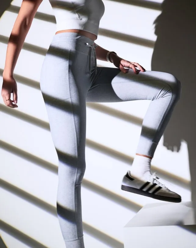 Women Pants TravisMathew MOVEKNIT TIE LEGGING Heather Light Grey