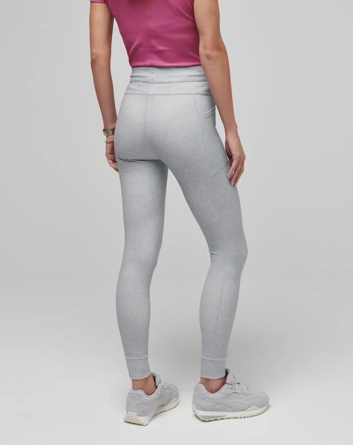 Women Pants TravisMathew MOVEKNIT TIE LEGGING Heather Light Grey