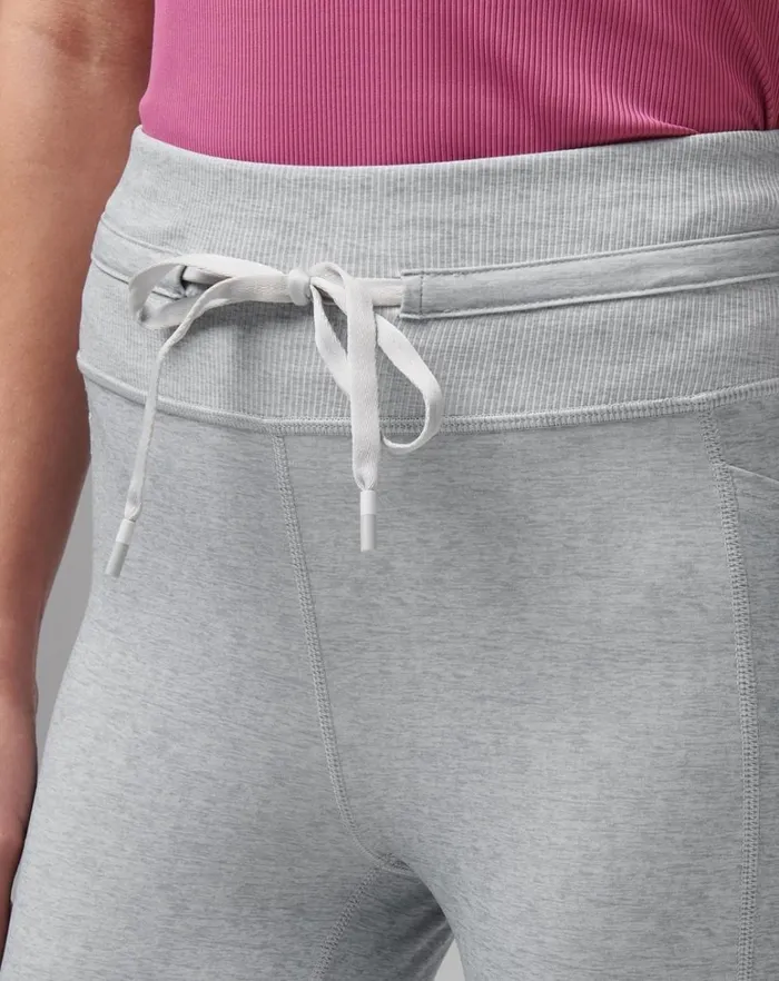 Women Pants TravisMathew MOVEKNIT TIE LEGGING Heather Light Grey