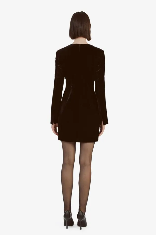 Women Party Dresses Bardot Audrina Velvet Mini Dress In Black Black Women Party Dresses Bardot Audrina Velvet Mini Dress In Black Black