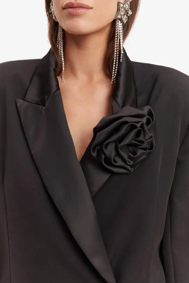 Women Party Dresses Bardot Joelle Tuxedo Dress In Black Black Women Party Dresses Bardot Joelle Tuxedo Dress In Black Black